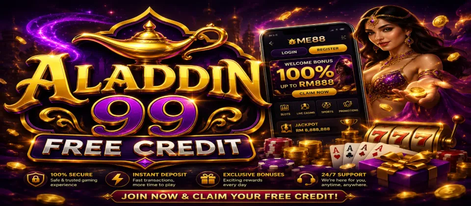 Aladdin99 free credit promotional artwork